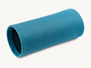 Bandana tubulaire rafraîchissant bleu roulé, détail de la maille